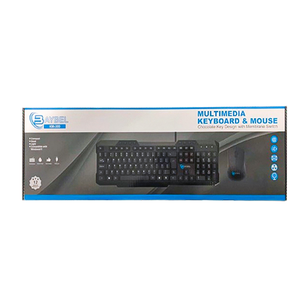 کیبورد و ماوس BAYBEL مدل KM300 1 کیبورد و ماوس BAYBEL مدل KM300
